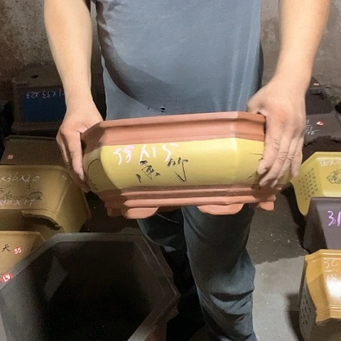 紫砂花盆手工艺品