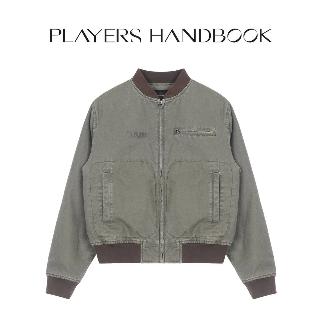 PH《水洗工境》重工酵洗做旧时尚潮流百搭休闲棒球棉服外套PH2603