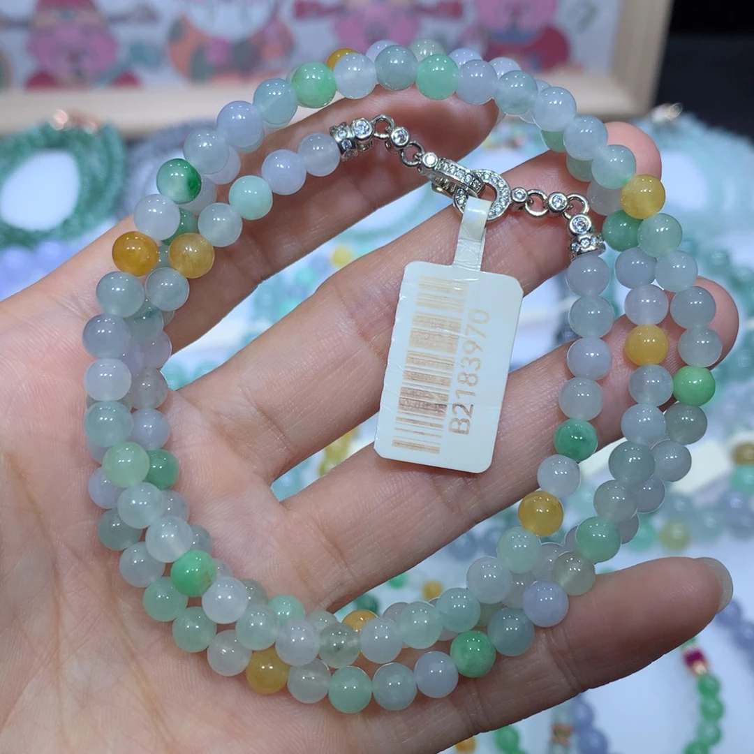 翡翠未镶嵌手链天然