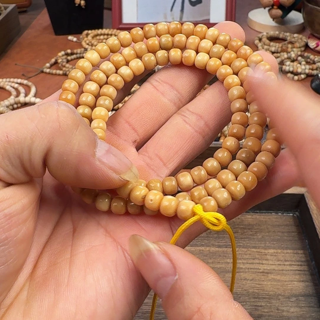手串菩提根/象牙果龙脊菩提老型玉化长串（瑕疵款）