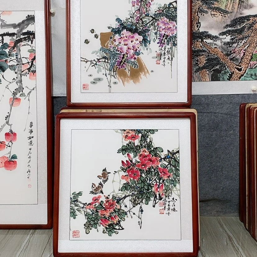 【闪购商品】国画书画作品带框65×65厘米