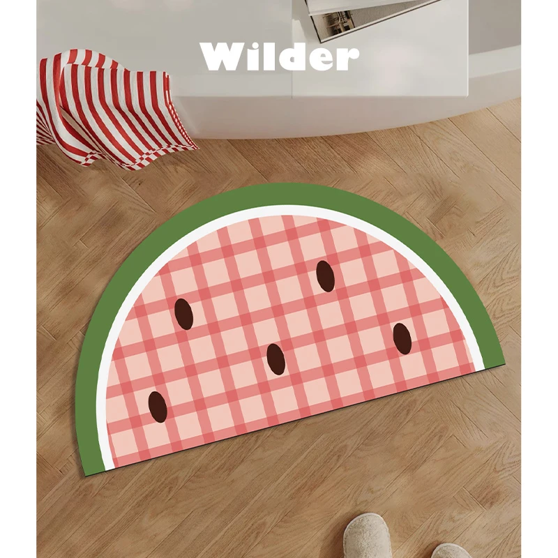 水果家族硅藻泥吸水地垫卫生间浴室门口防滑速干耐脏家用厕所