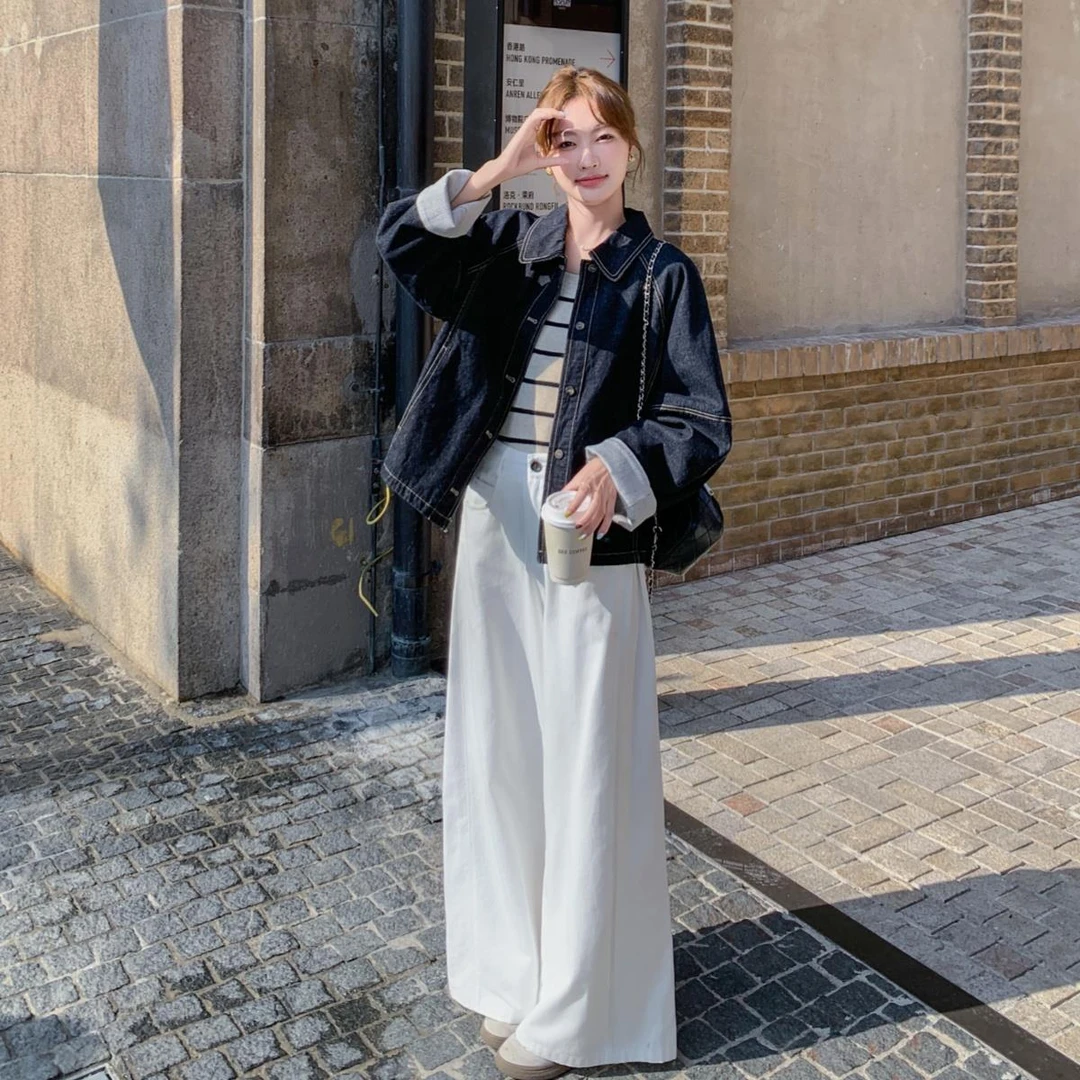 港风复古短款牛仔外套女2025秋季新款高级感减龄休闲小个子夹克潮