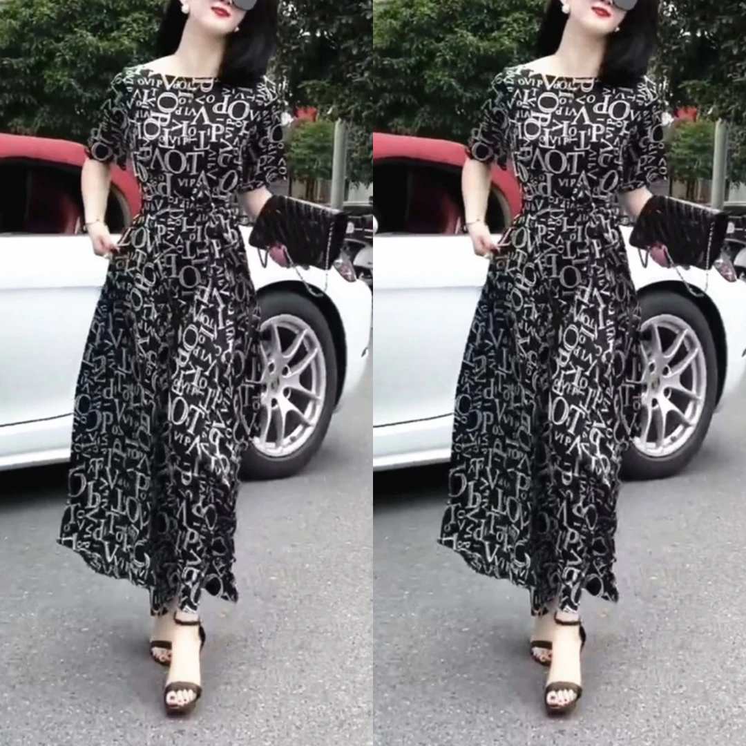 高端时髦御姐气质连衣裙女夏季新款名媛气质奢华法式绝美别致长裙