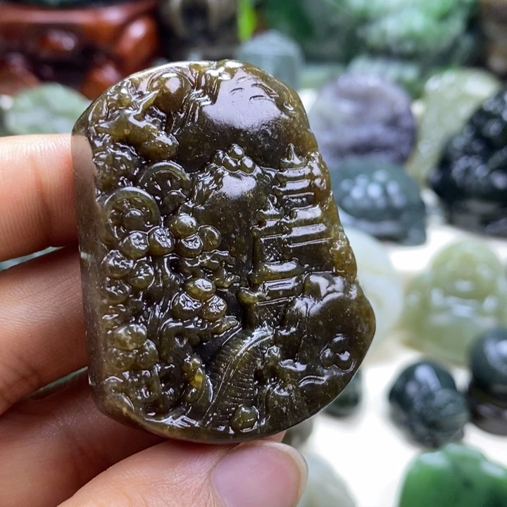 和田玉未镶嵌颈饰