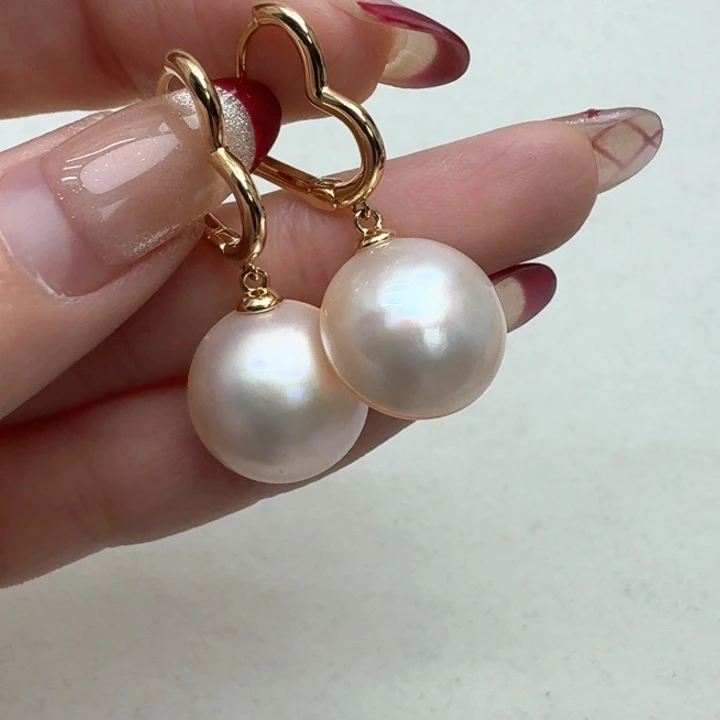 拼合珍珠（马贝珠）耳饰未镶嵌