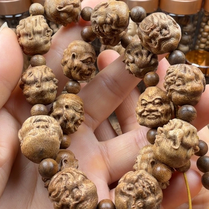 沉香碎屑沉香柬埔寨十八罗汉手持27克