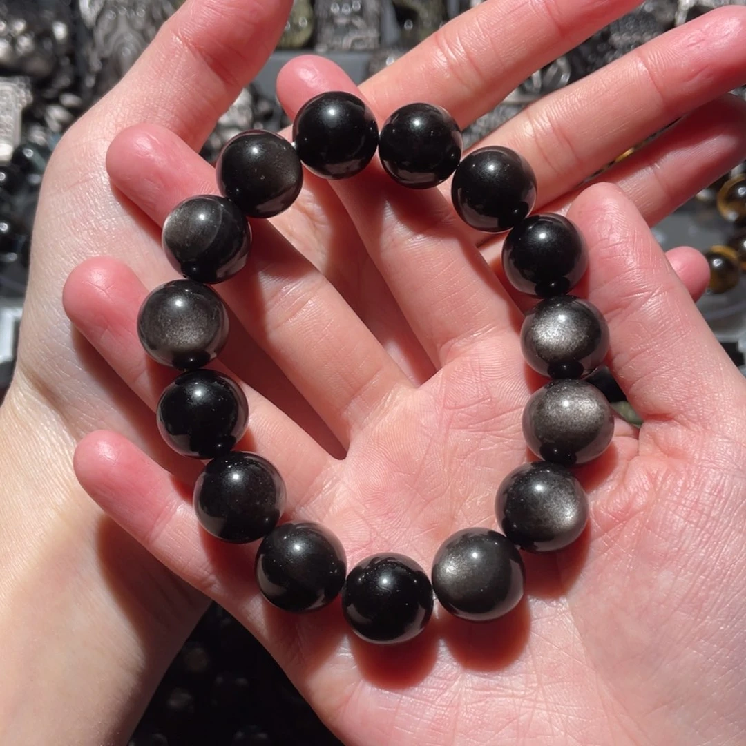 黑曜岩手串未镶嵌无*