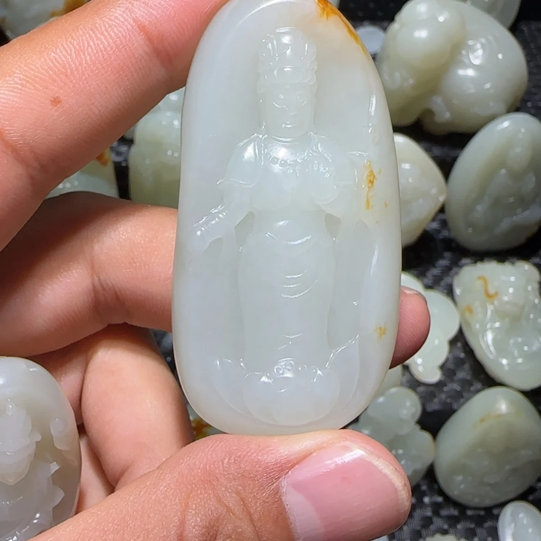 和田玉未镶嵌吊坠(不含链)万**通