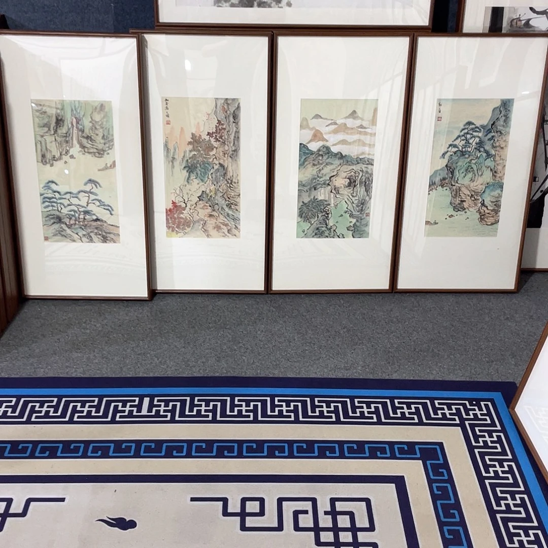 国画手绘画作品带框80/40