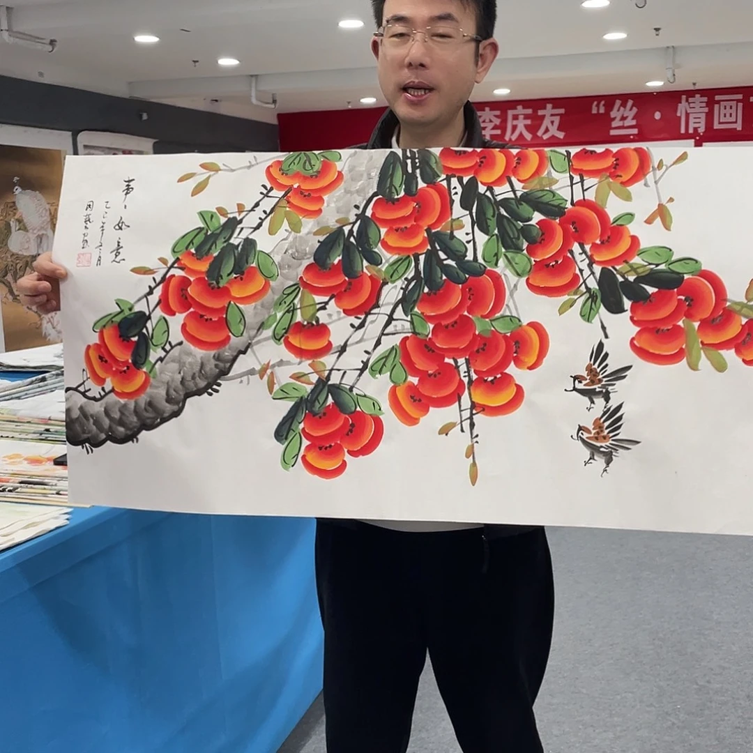国画今天上午国画作品展示