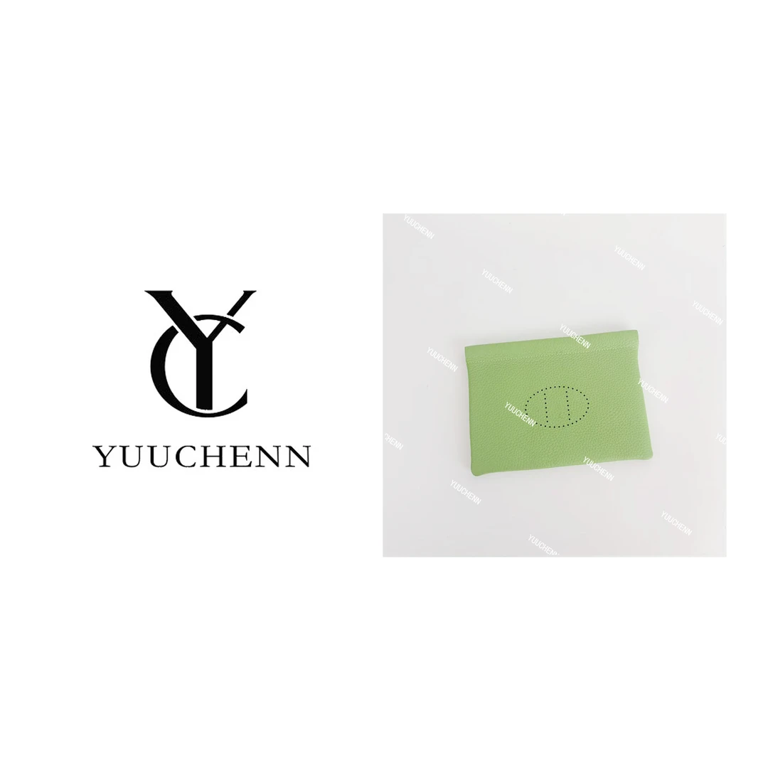 YUUCHENN/【伊芙琳卡包】进口Tc皮20cm 牛油果绿 HH5712