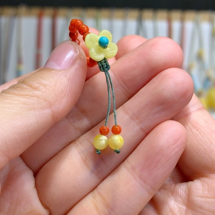 蜜蜡未镶嵌裸石桂花配饰