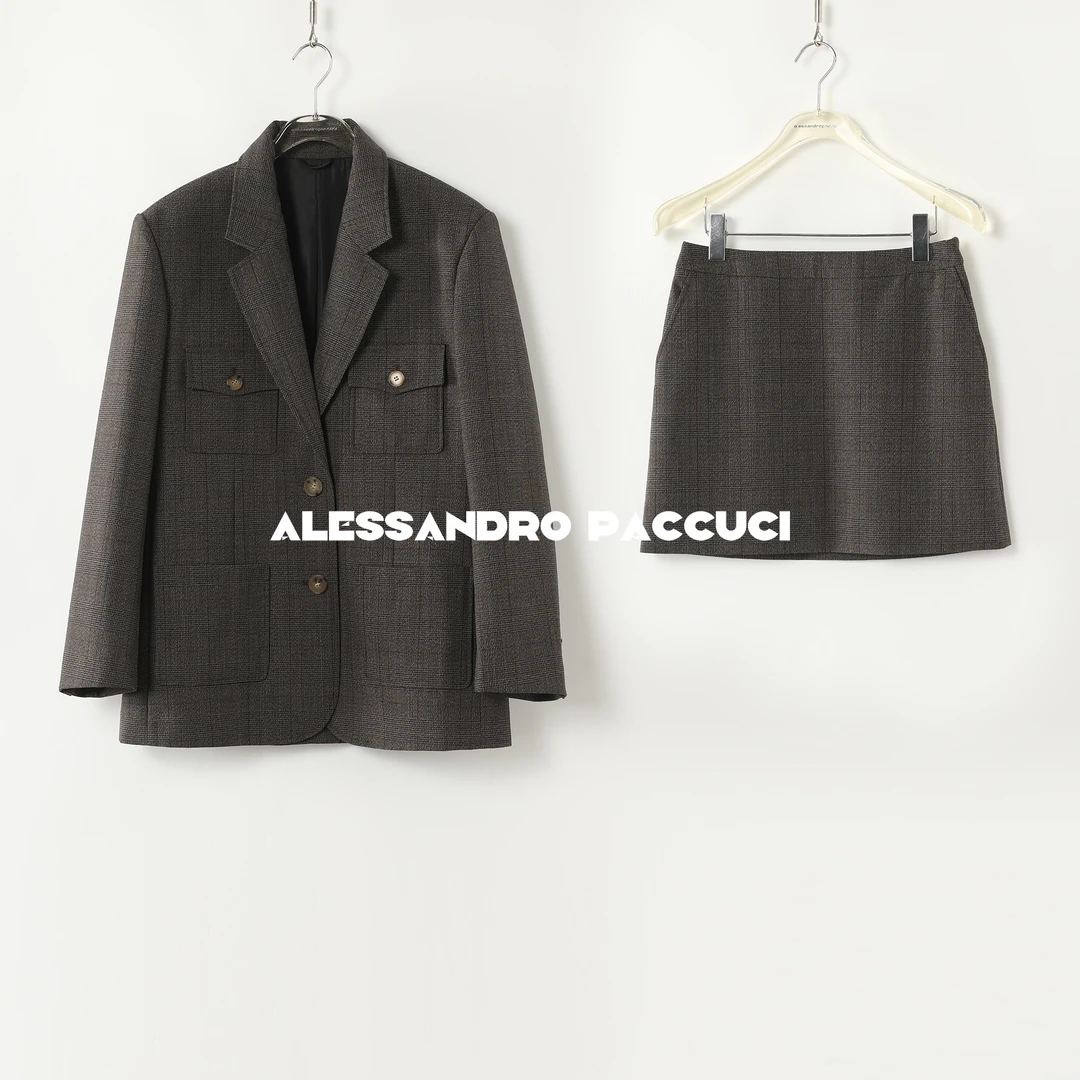 AP洛哥43160WZ/43200KD【黑标】意大利MARZOTTO绵羊毛西装/半身裙