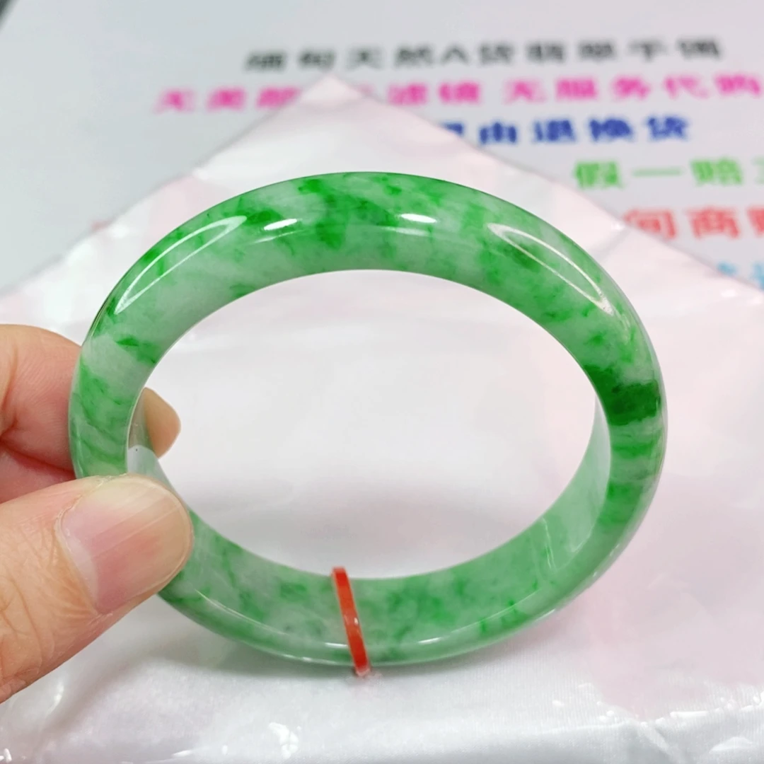 翡翠手镯未镶嵌56圈口正圈-轮胎镯