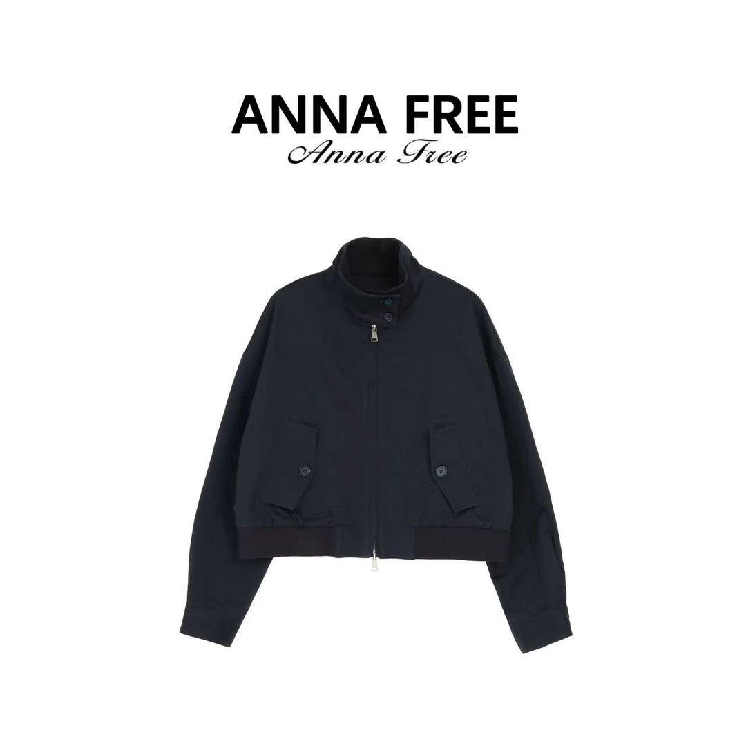 ANNA FREE 短款小个子飞行夹克外套女2025秋季新款ZCE25769