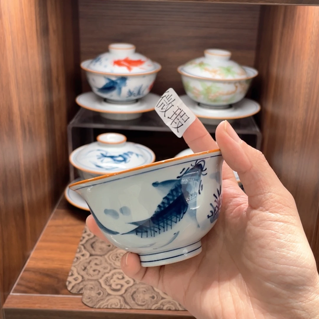 微瑕釉下彩纯手绘