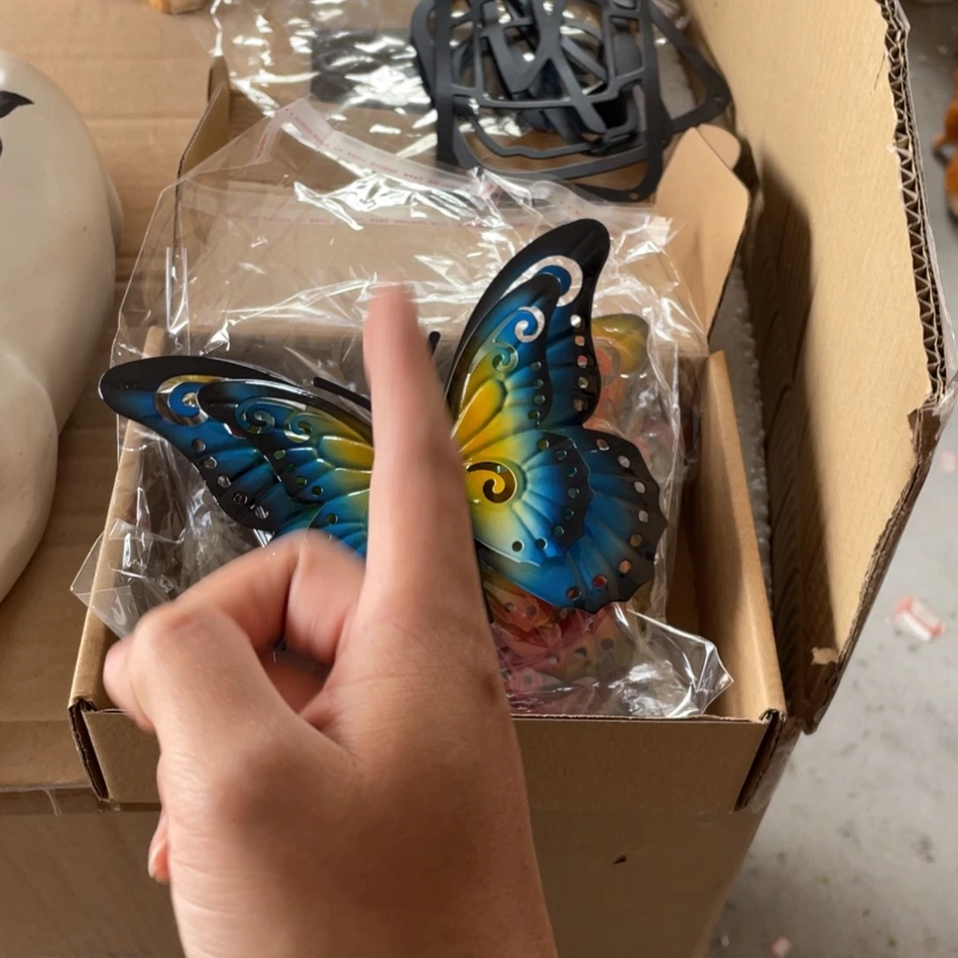 【闪购商品】铁艺蝴蝶一套四个