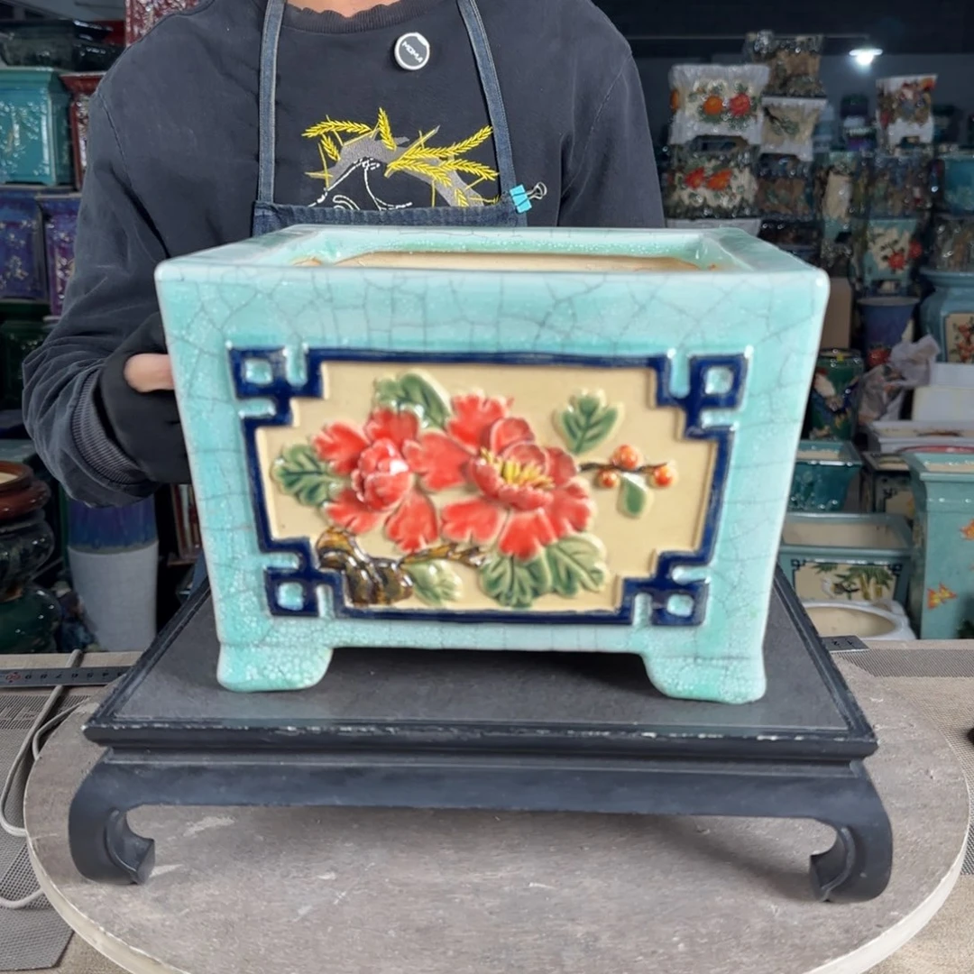 一风堂石湾花盆。微瑕