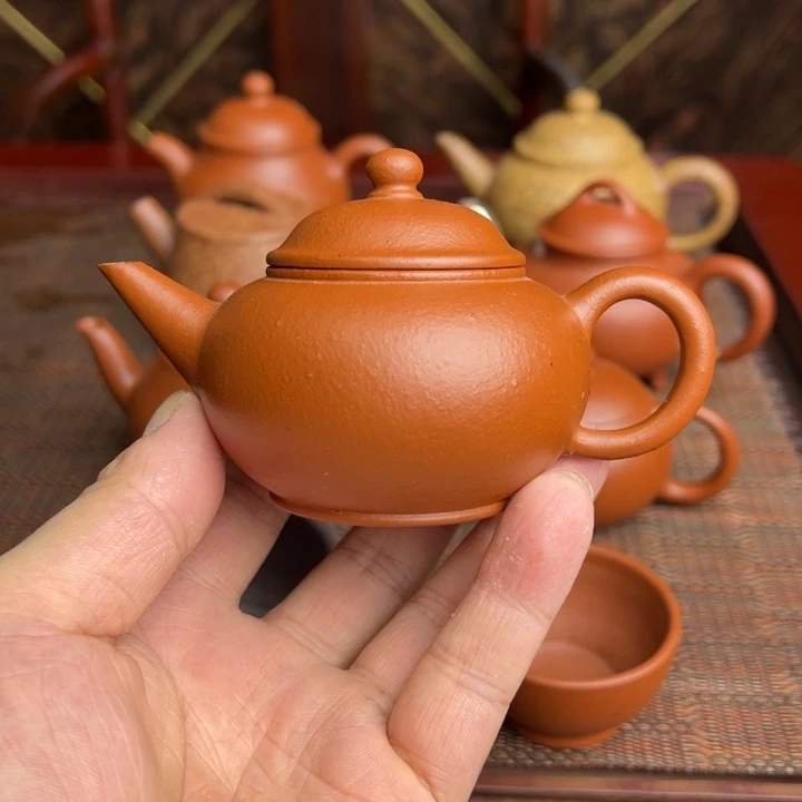 茶壶紫砂黄龙山朱泥、生砂半手工