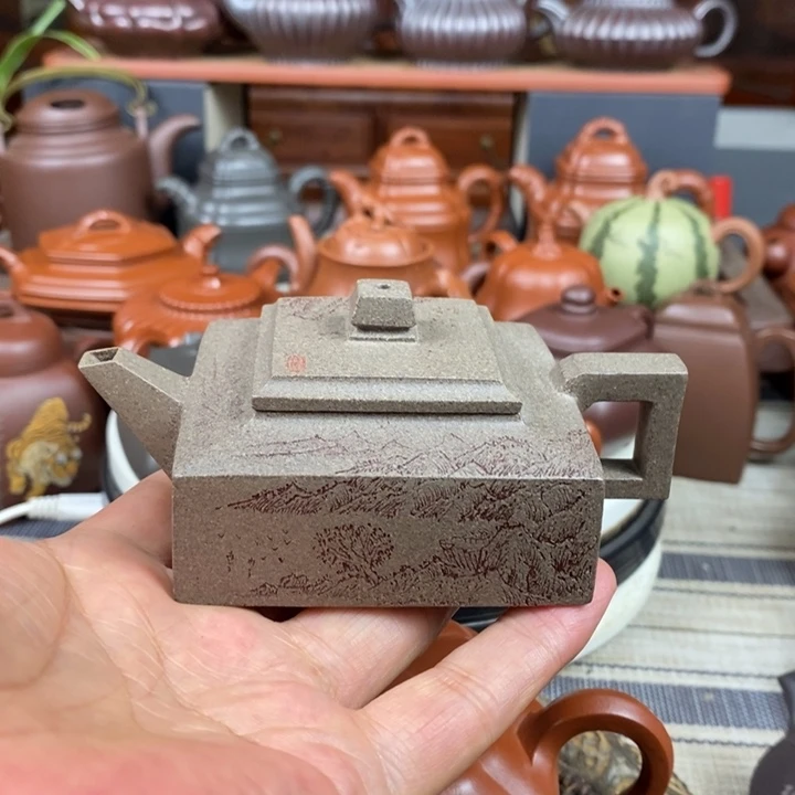 茶壶紫砂方山逸士120cc原矿特高温老青段特价