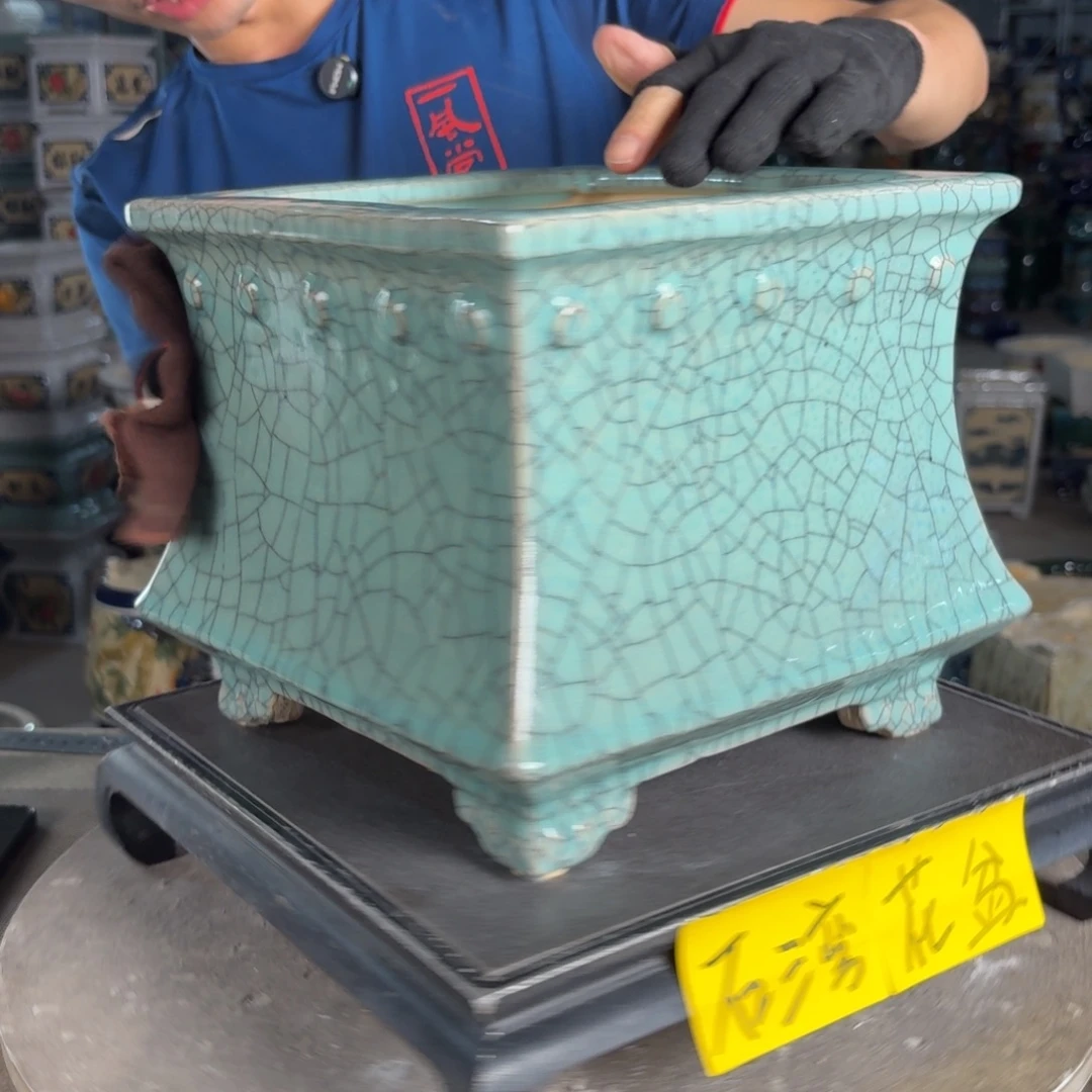 一风堂石湾花盆 内18*18小气孔釉水微瑕