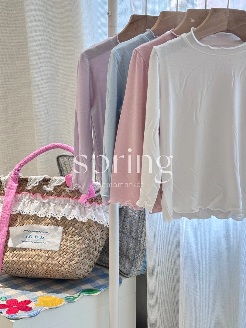 春季韩版时尚T恤纯色长袖洋气mamamarket