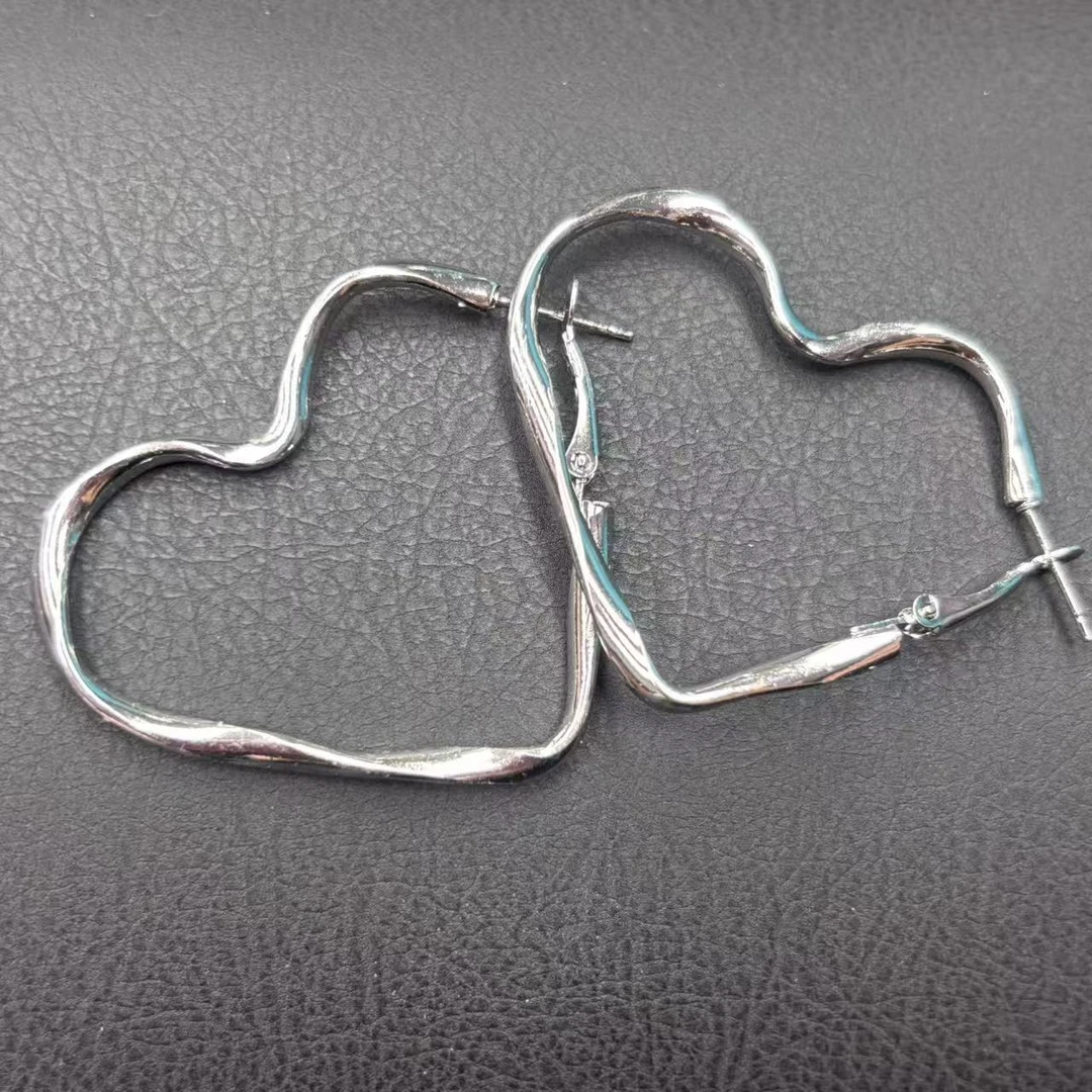 925银耳饰 【小民】086设计款S925银心形耳环