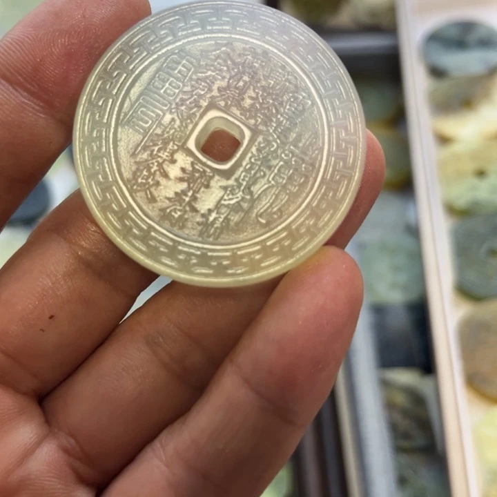 蛇纹石玉合金车挂