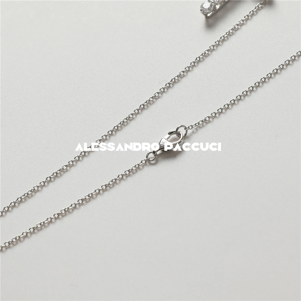 吊坠925银 AP洛哥42035EX/1银色手工抛光闪烁简约时尚百搭项链