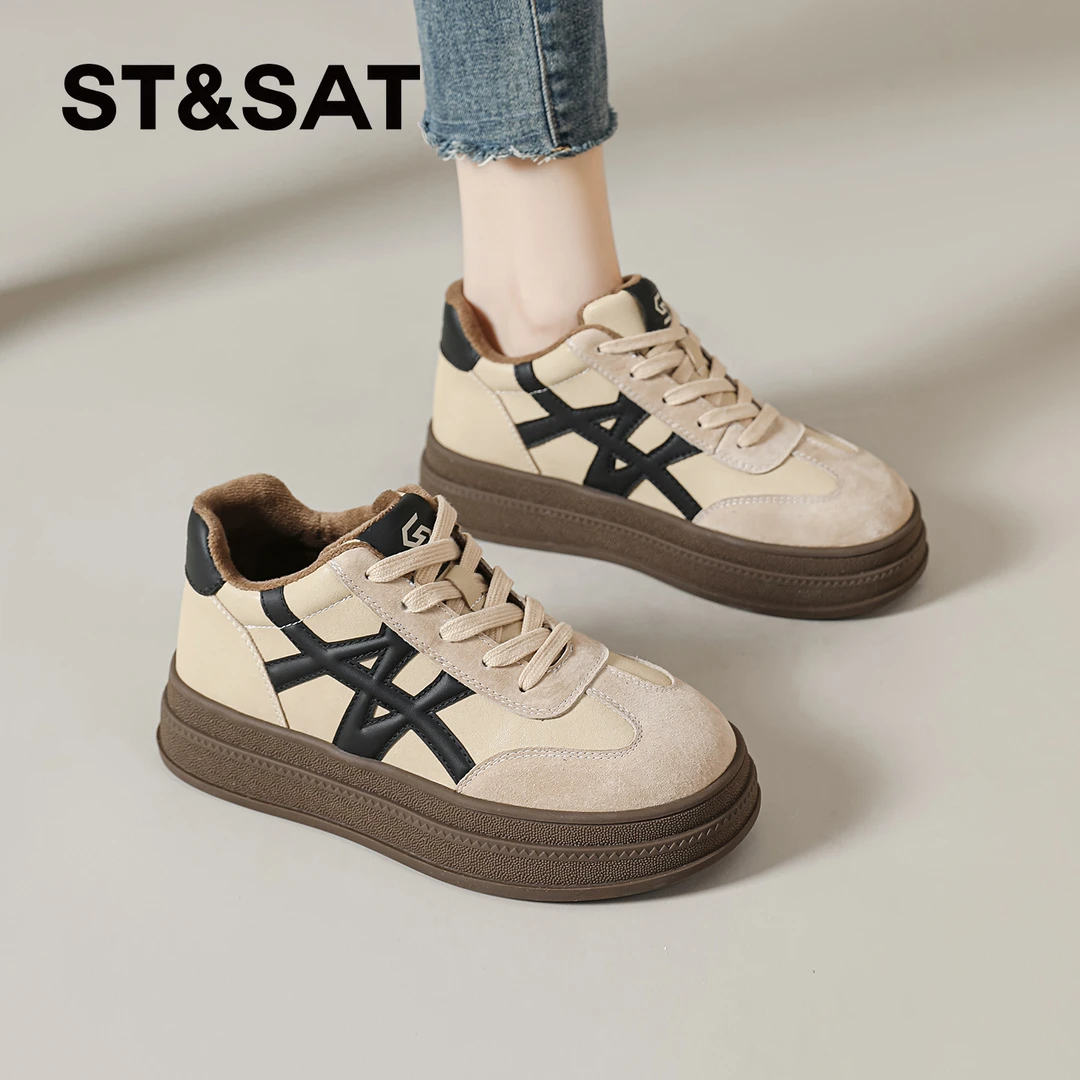 星期六德训鞋女2025秋冬爆款加绒保暖棉鞋东北抗寒雪地靴厚底女鞋