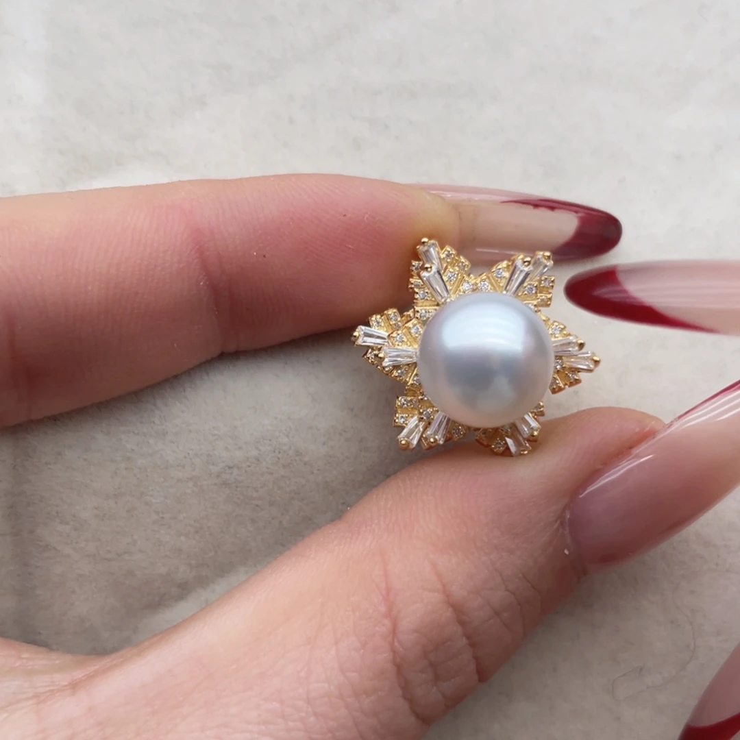 海水珍珠颈饰银S925镶嵌D48