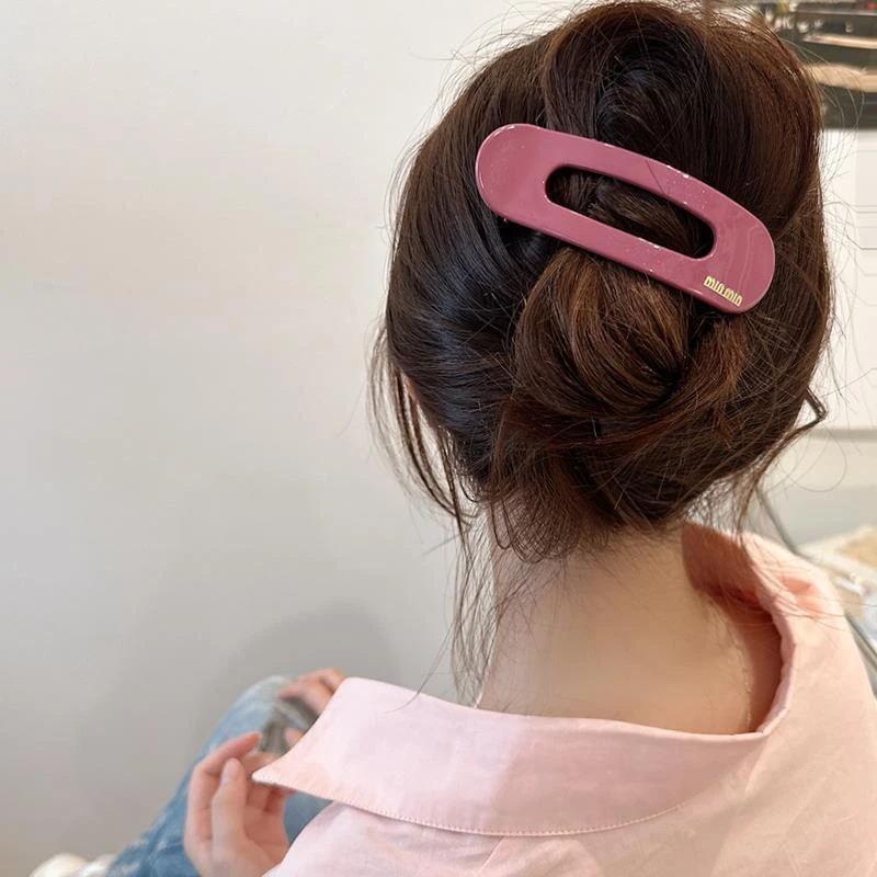 ins简约发夹女后脑勺气质盘发一字夹2025新款大号鸭嘴夹子头饰夏