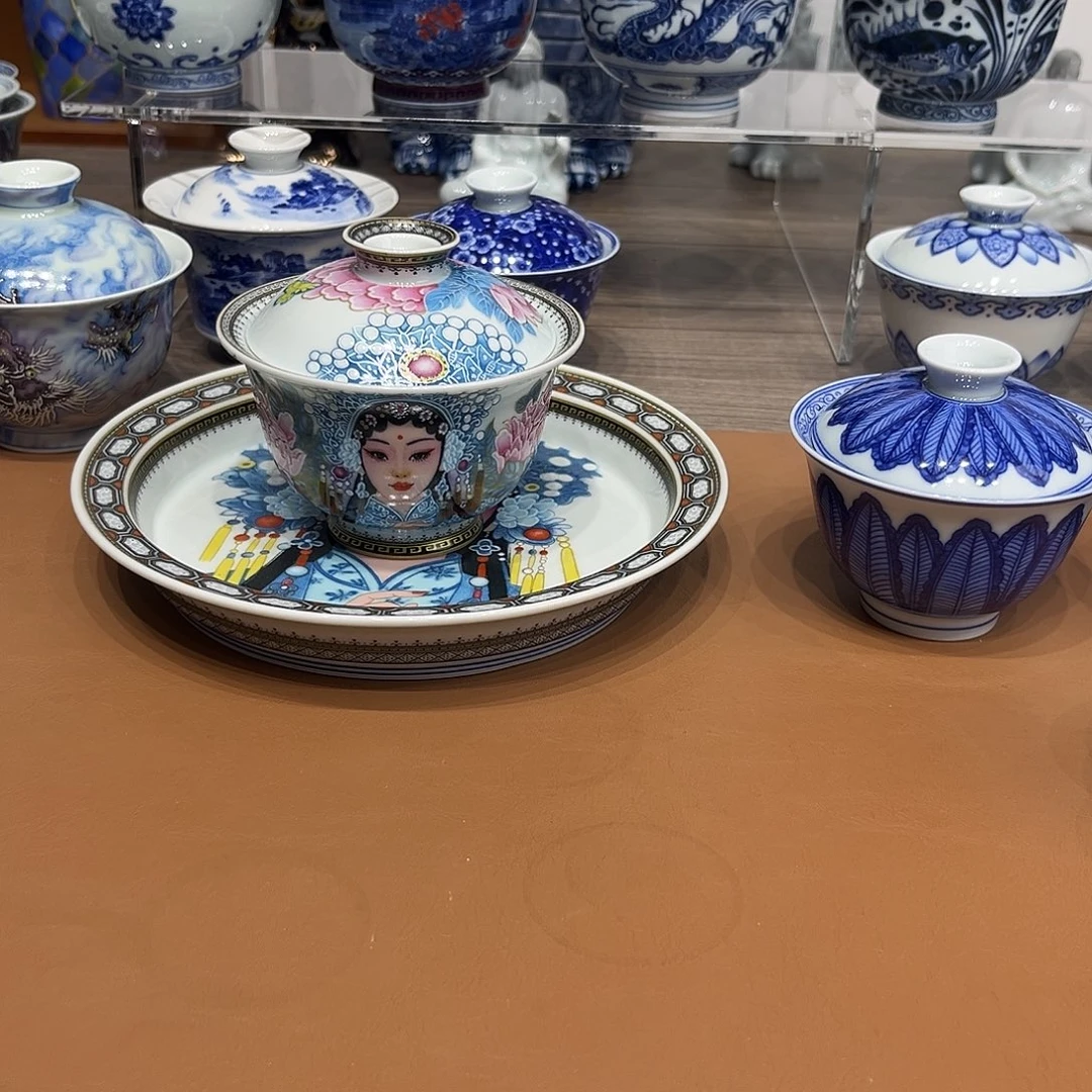 为***爸花旦盖碗加壶承福利