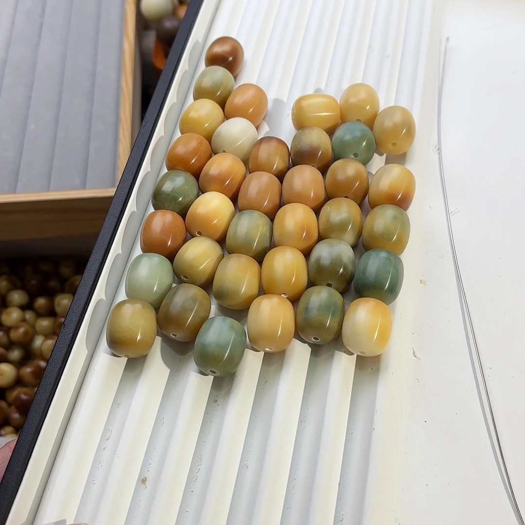 菩提根/象牙果手串铭*卡21年糕36颗干磨默认微瑕