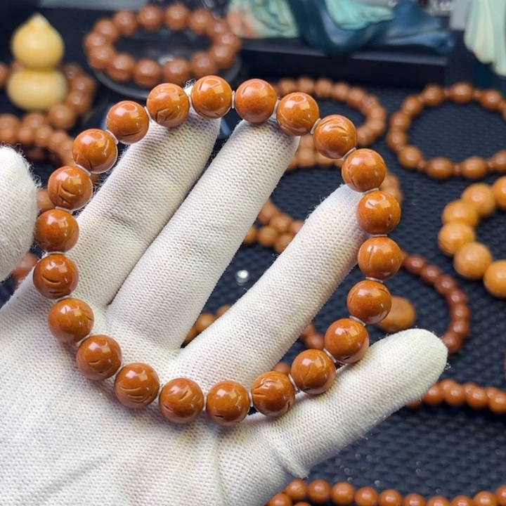 桃核手串孔***虎10尺野生龙纹