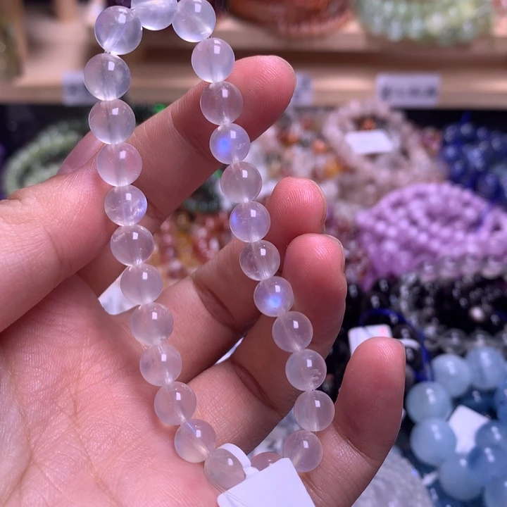 未镶嵌手串水晶7.0蓝月光