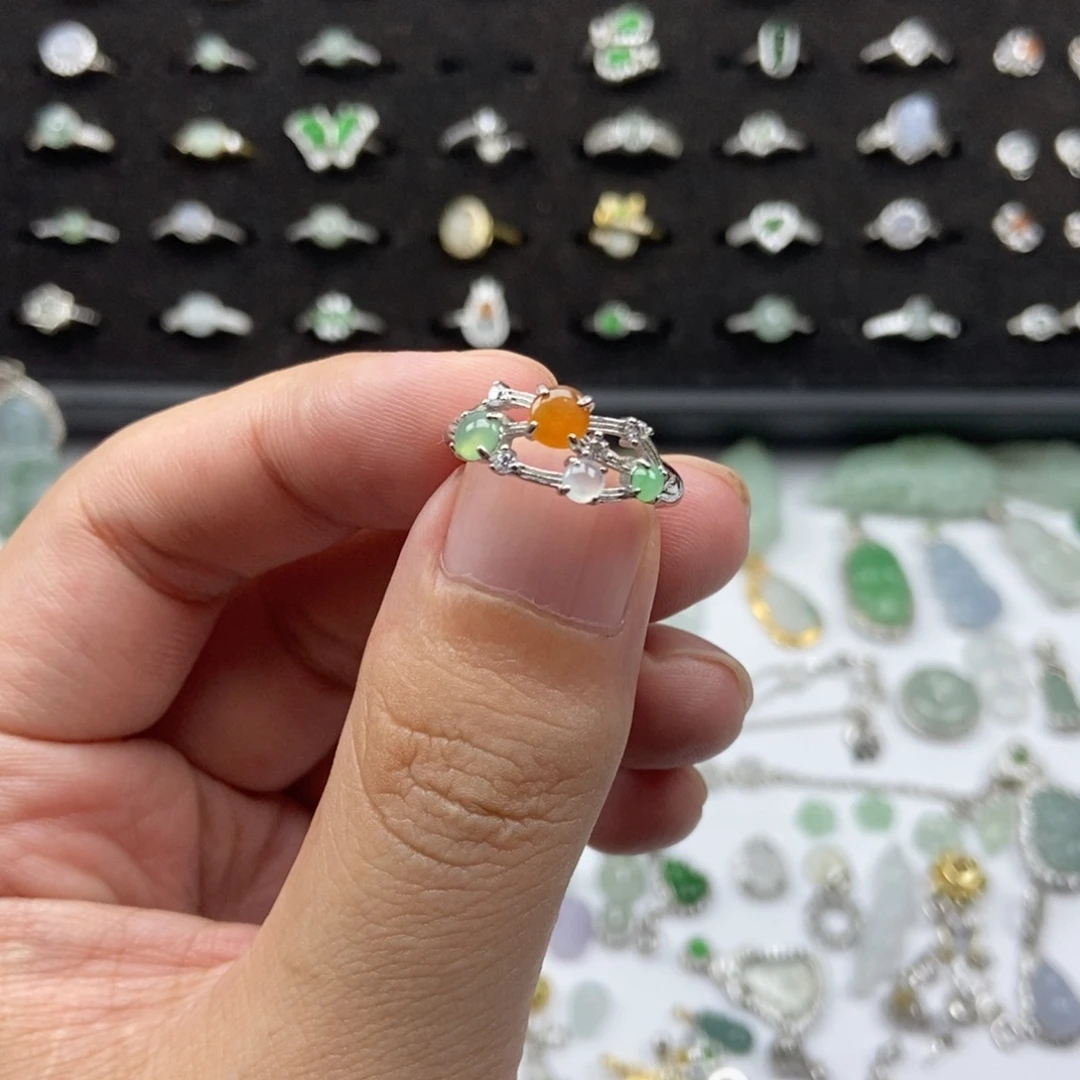 翡翠银S925镶嵌颈饰