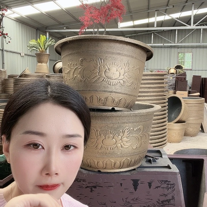 圆形60花盆2个有孔