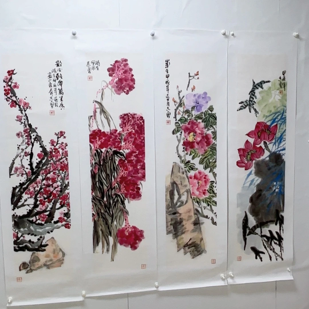 用***4国画国画作品多次