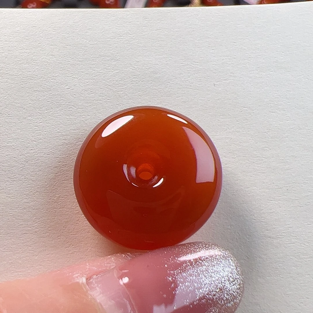 南红玛瑙冰红平安扣19.1mm未镶嵌