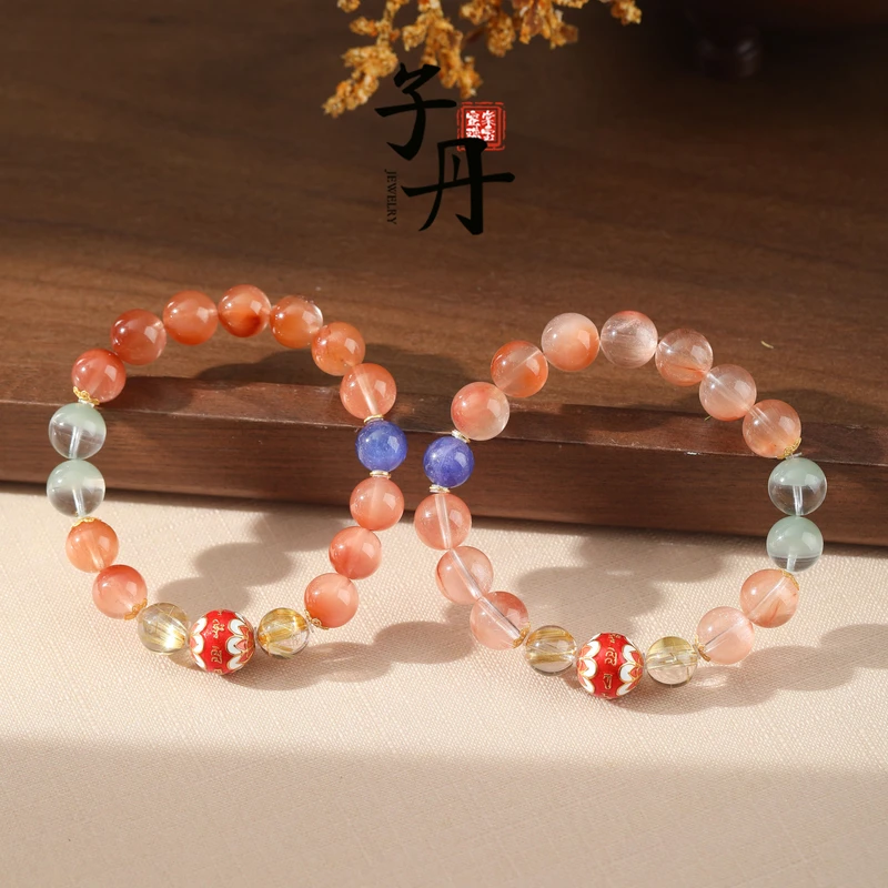 【小乔】18K紫红兔毛配比手串（多样性发/发一串）C5-452