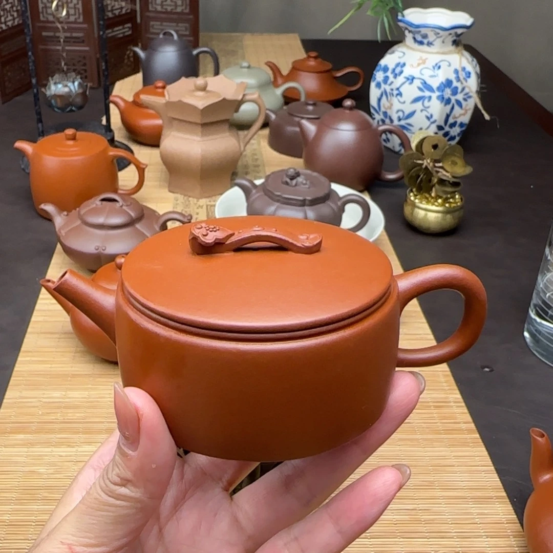 茶壶紫砂朱泥汉瓦130cc