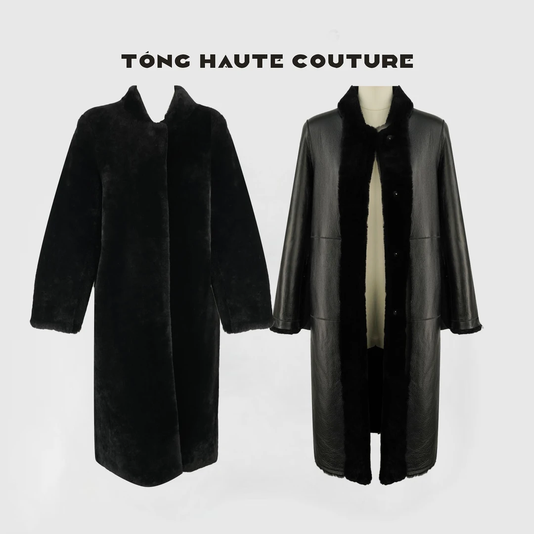 【不芷】进口羊皮毛一体利落直筒高级感双面穿皮草大衣 YW446