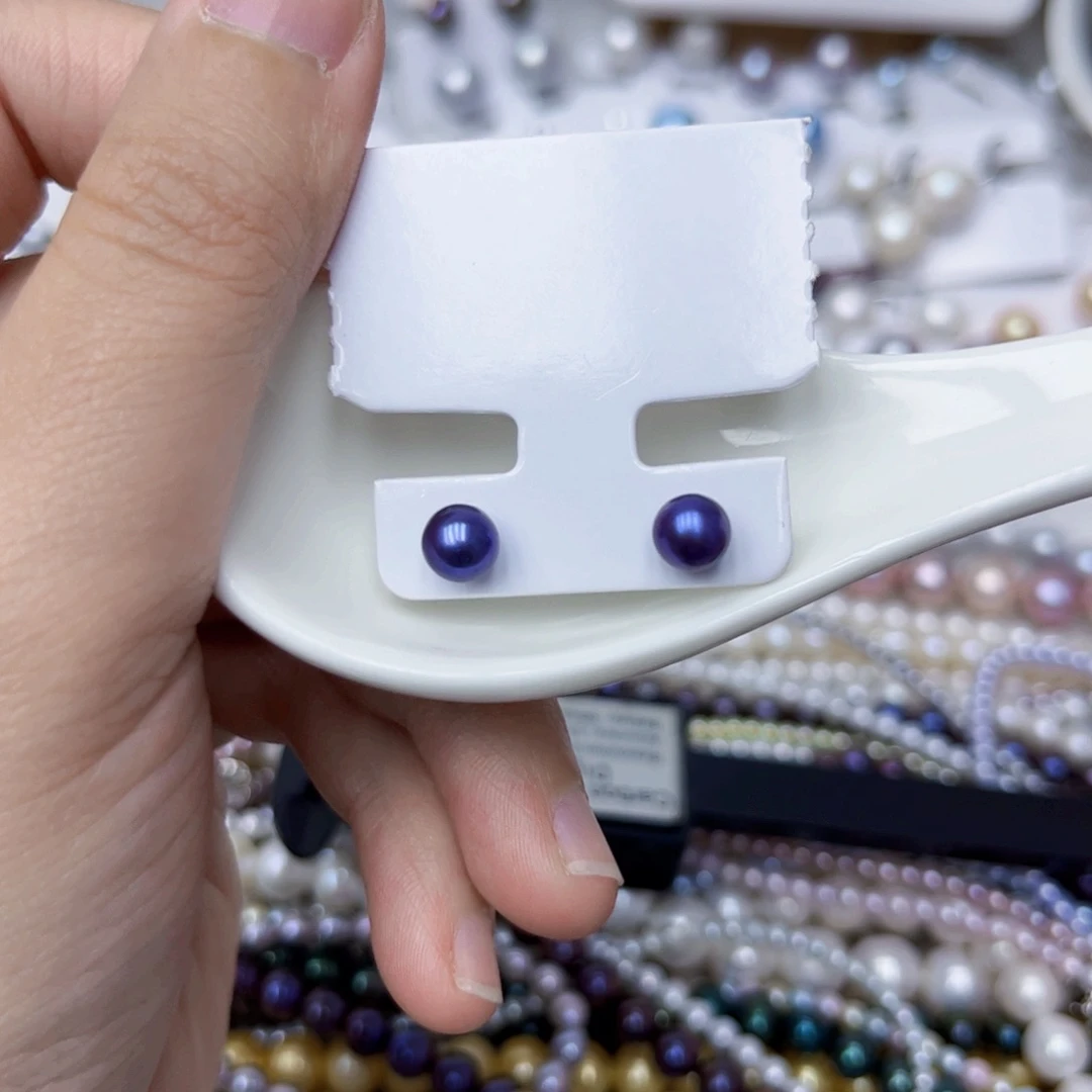 银S925镶嵌淡水珍珠耳饰