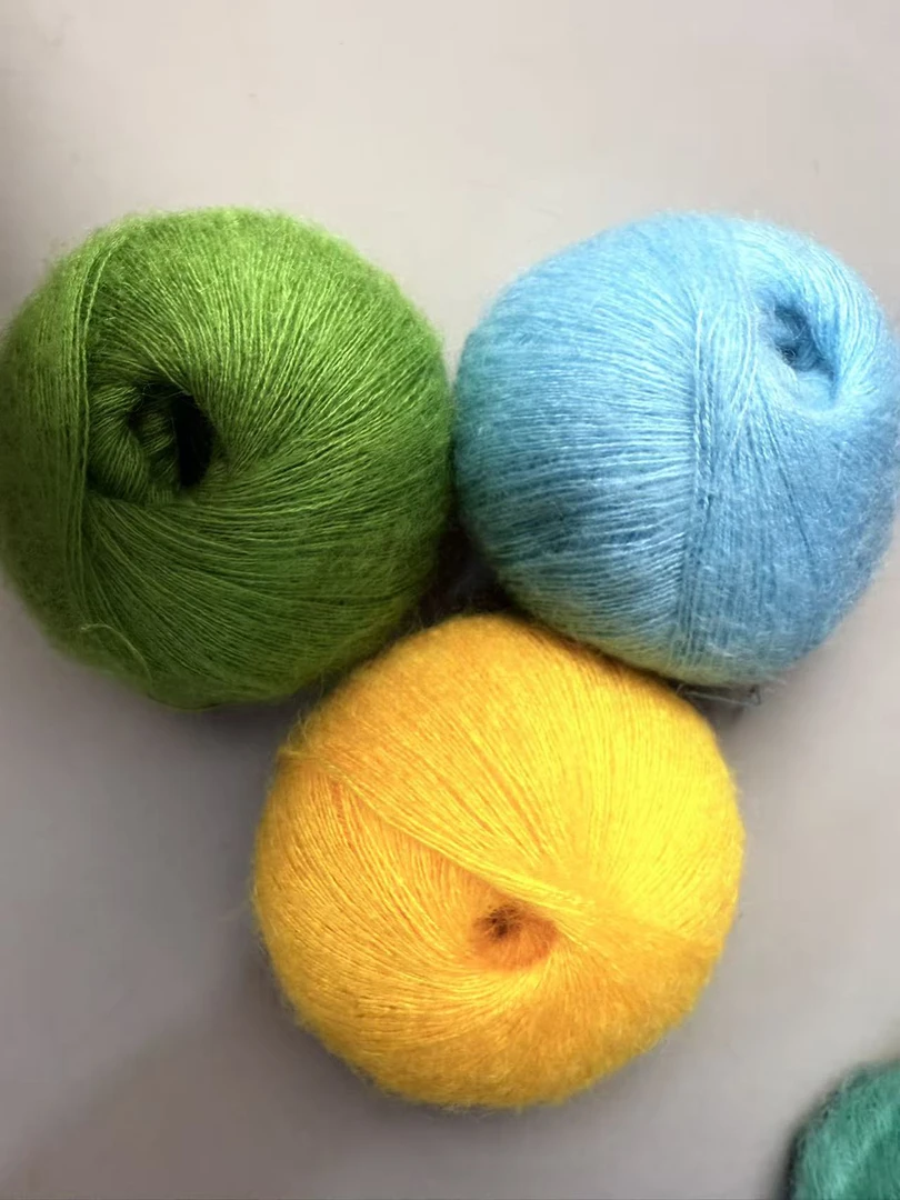 真丝马海毛细织绒毛配线手编机织亲肤舒适柔软细线