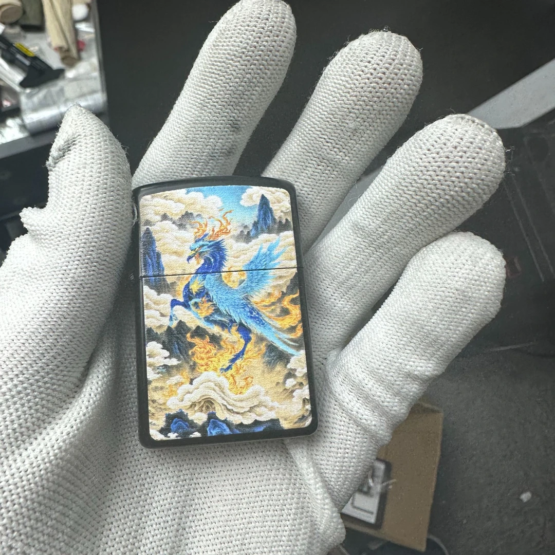 漫画彩印凤煤油打火机送男友礼物