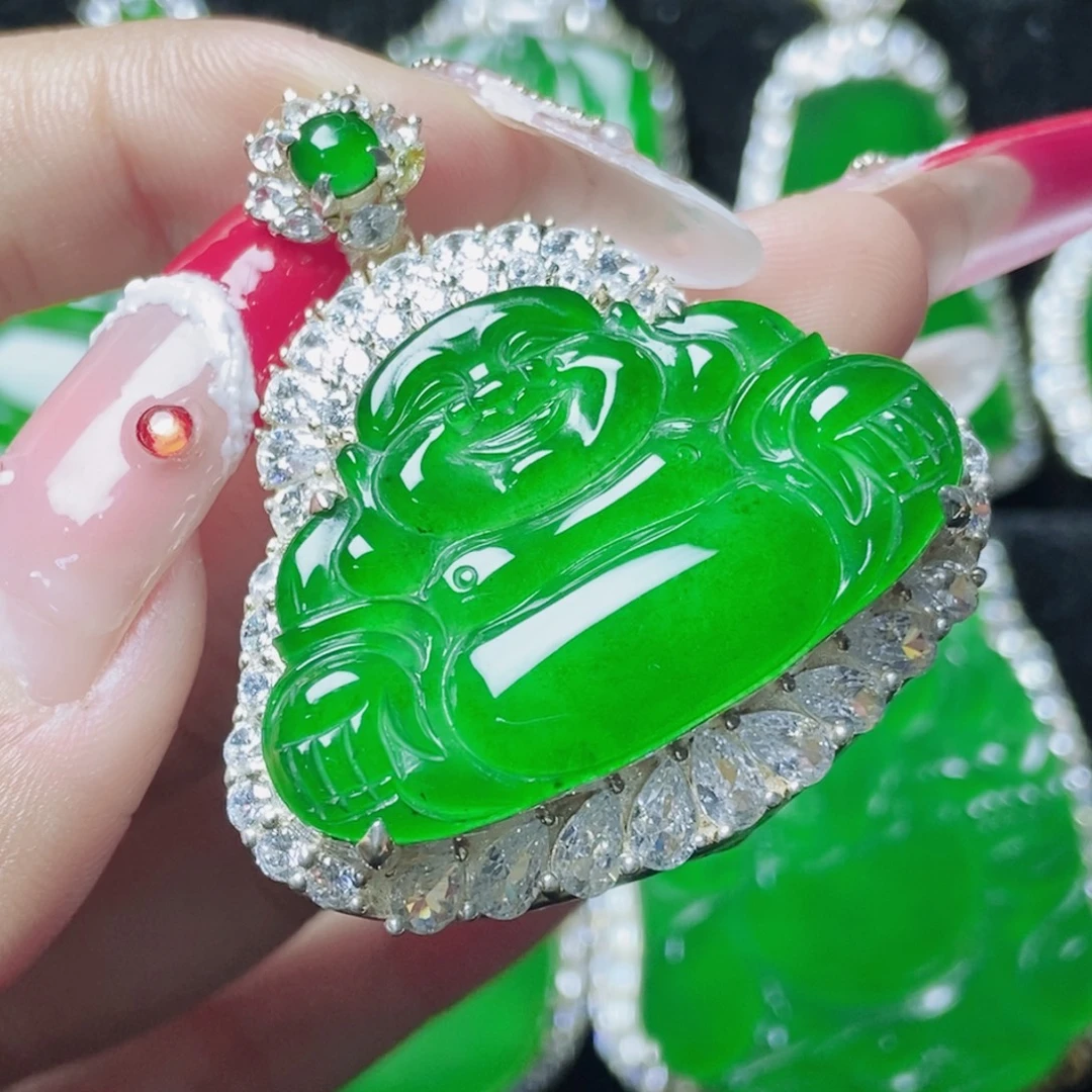 翡翠银S925镶嵌颈饰