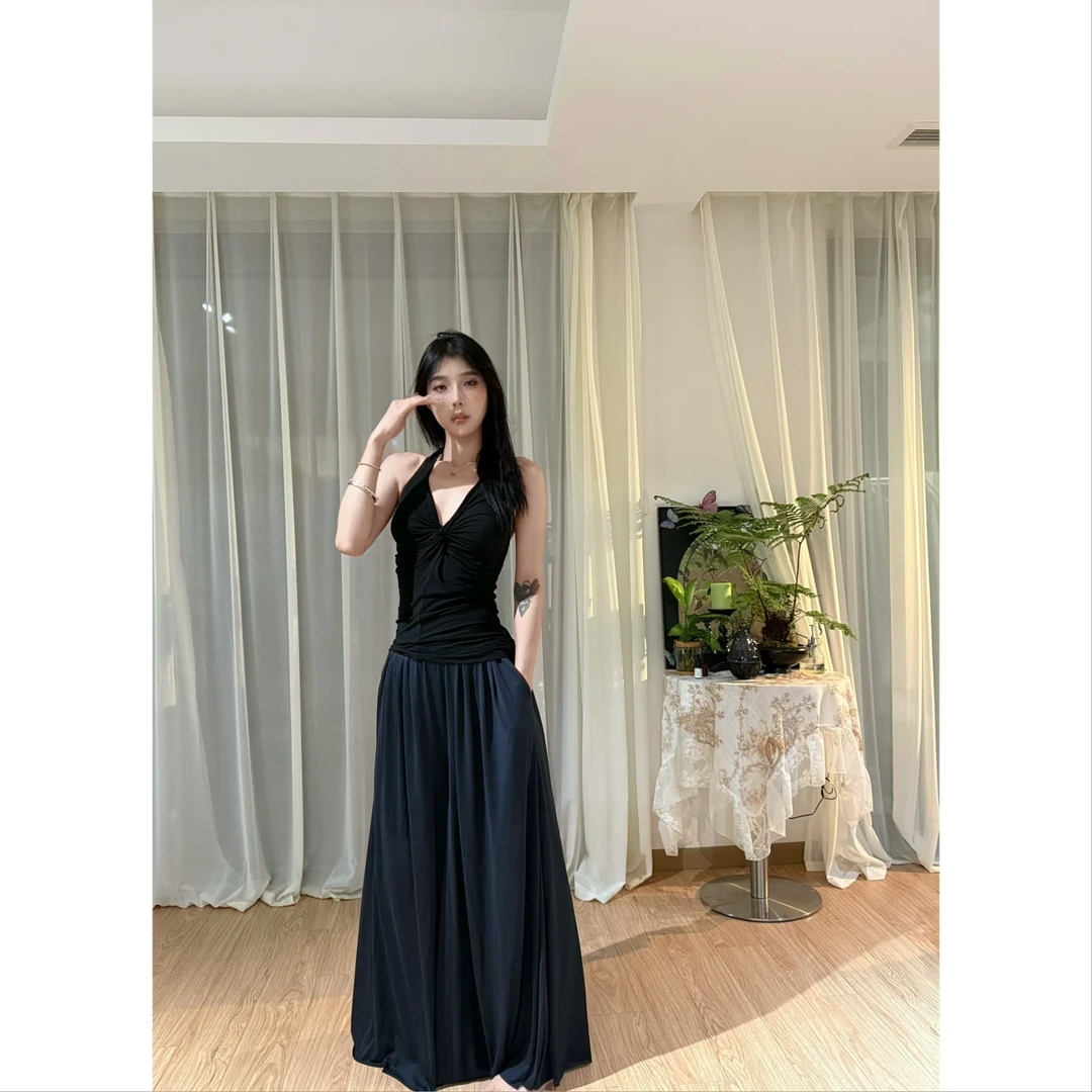 7/10新品【裸感】简约松弛感&松软棉感休闲长裤显瘦高腰阔腿裤