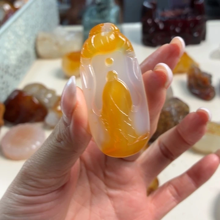 玛瑙/玉髓未镶嵌吊坠(不含链)
